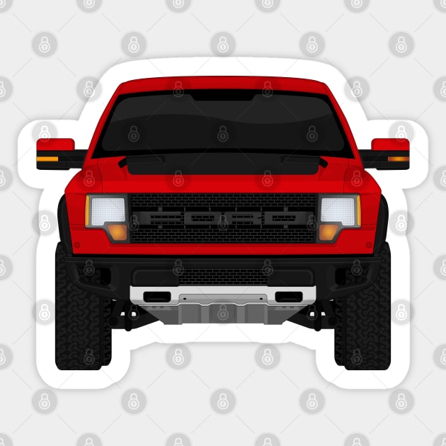 Raptor Race Red +hood decal Sticker by VENZ0LIC